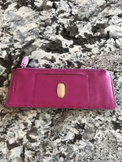 Slim wallet with zipper & id pouch