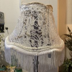 Custom-Made Lace Lampshade 