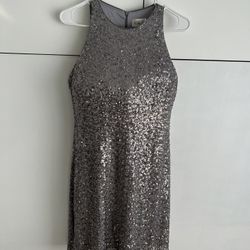 Silver Sequin Dress
