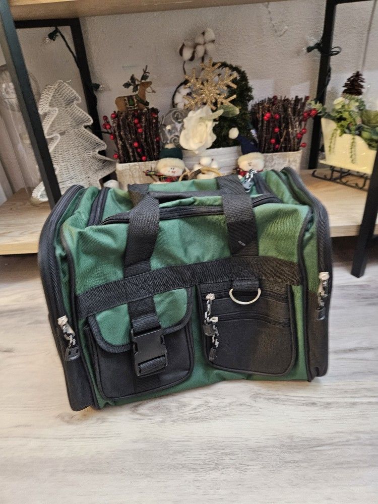 New Small Green And Black Duffle Bag 