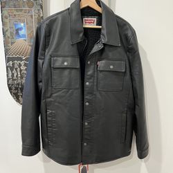 Black Leather Levi’s Jacket Size M