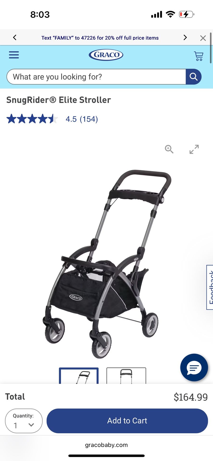 Snug Rider Elite Stroller
