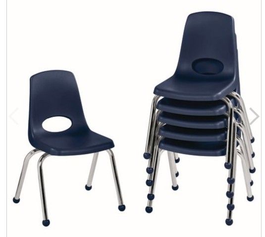 14" Stack Chair with Ball Glides, 6-Pack

