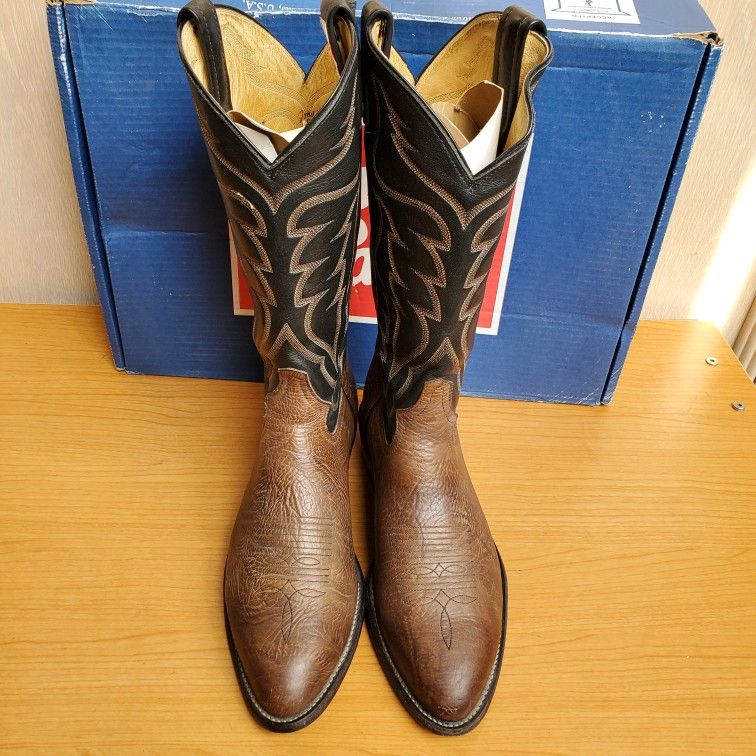Tony Lama Men's 9 D Western Cowboy Dress Boots Shrunken Shoulder Jordan