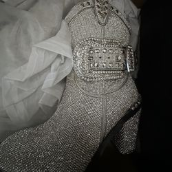 Rhinestone Boots GORGEOUS!! Heavy Great Quality Sz 8