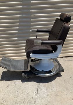 Barber Chair Hydraulic Brown
