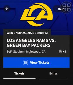 Rams vs Packers November 25th