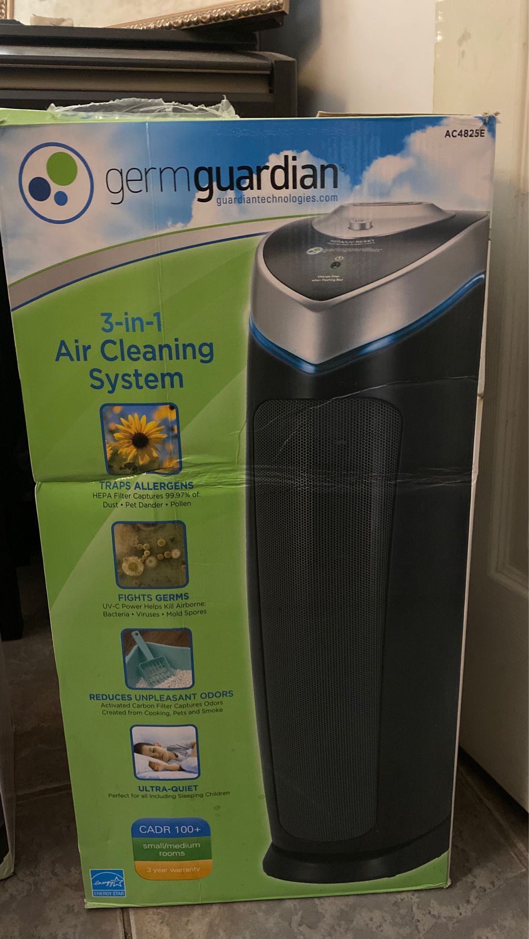 Germ Guardian three in one air cleaning system