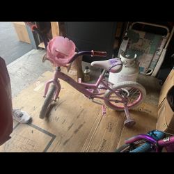Girls Bike With Training Wheels