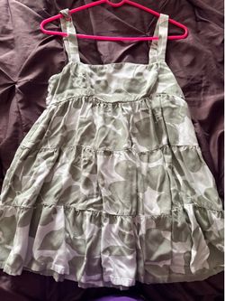 Women’s Tiered Floral Babydoll Tank Dress – Size Medium
