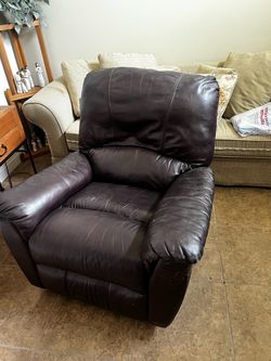 Leather recliner