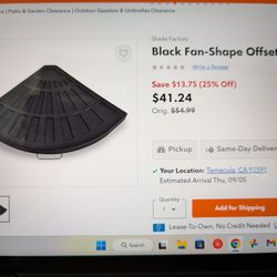 Very Heavy Four-piece Fan-shaped Umbrella Base