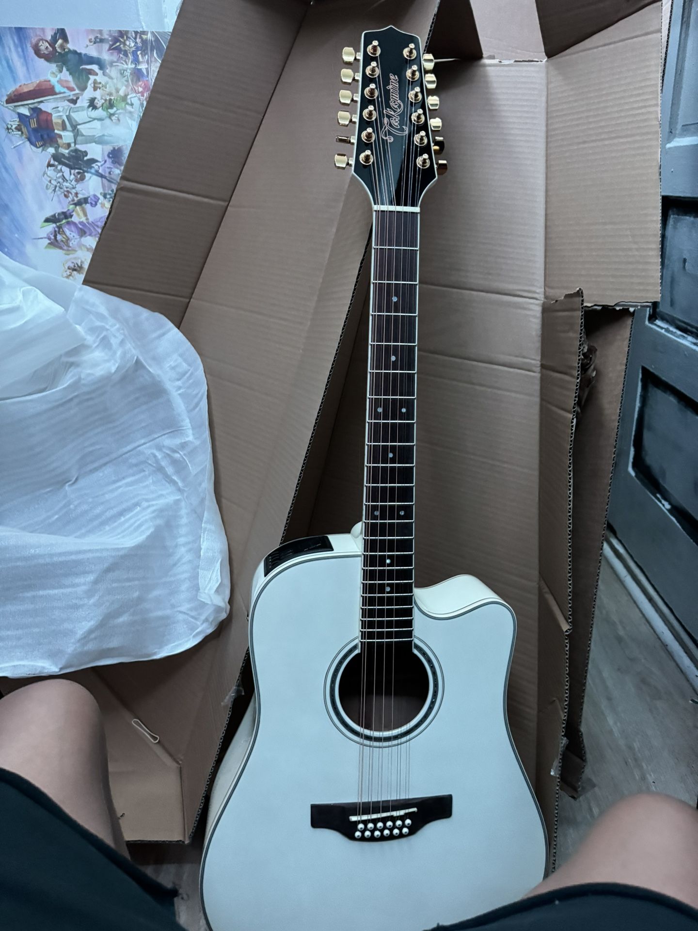 Takamine GD37CE 12-String Dreadnought Acoustic-Electric Guitar Pearl White