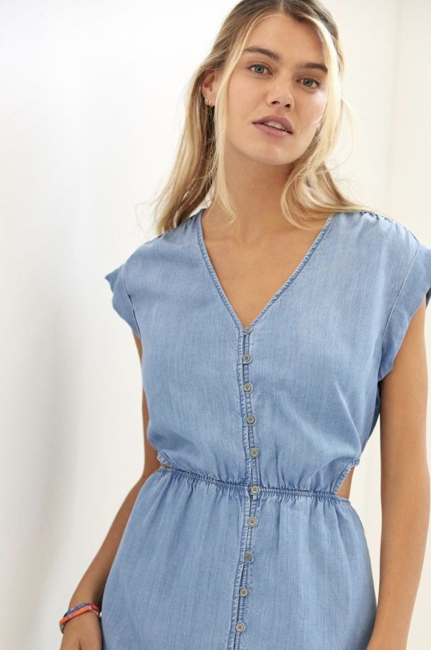 Cloth & Stone Anthropologie Chambray Cutout Mini Dress