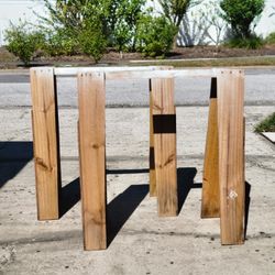 Pair Of Wooden Sawhorses