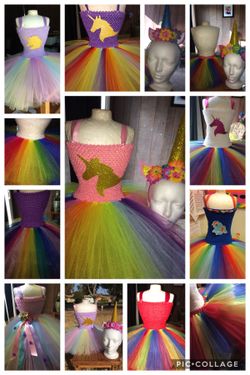 Unicorn themed tutus/dresses