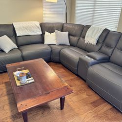 Marcus Grey Reclining Sectional Couch