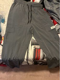 Hidkat cargo grey pants large pockets