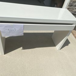 white table with a big drawer
