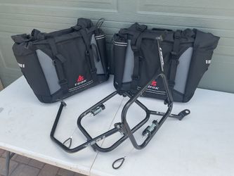 Tusk Side Bag Kit off of a 2023 Kawasaki KLR650