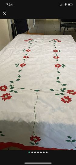 Rectangle Christmas Table Cloth And Place Mats And Napkins 