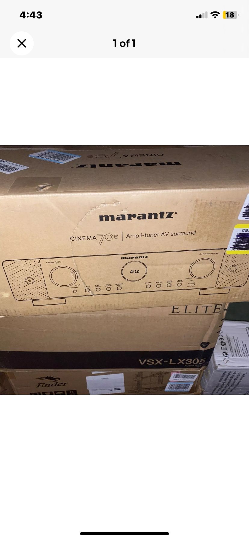 Marantz Cinema 70s Slimline 7.2 CH AV Receiver with 8K Ultra HD HEOS /Black 220V