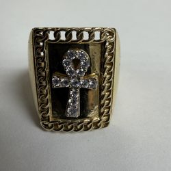 10K ankh ring size 10.5