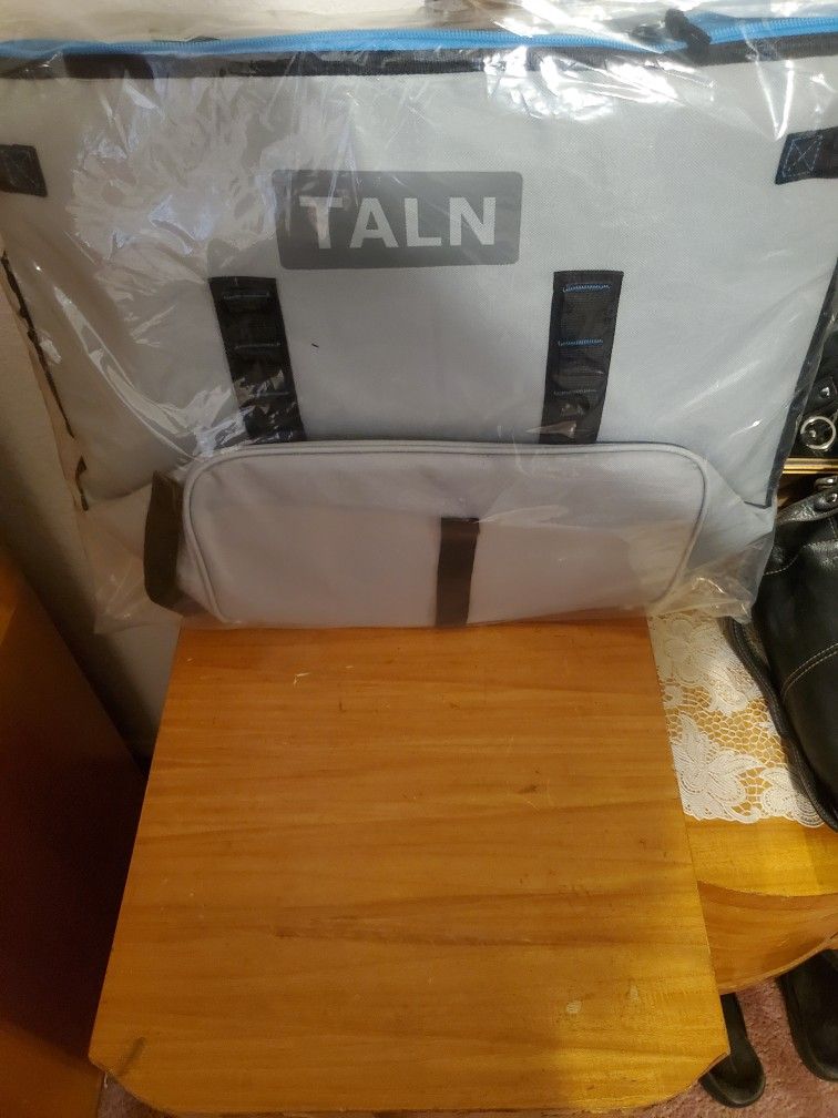 2 Brand New Matching Gray Cooler Backpacks Med And Lg Size Great For Traveling..hiking And Camping Etc Both For $40