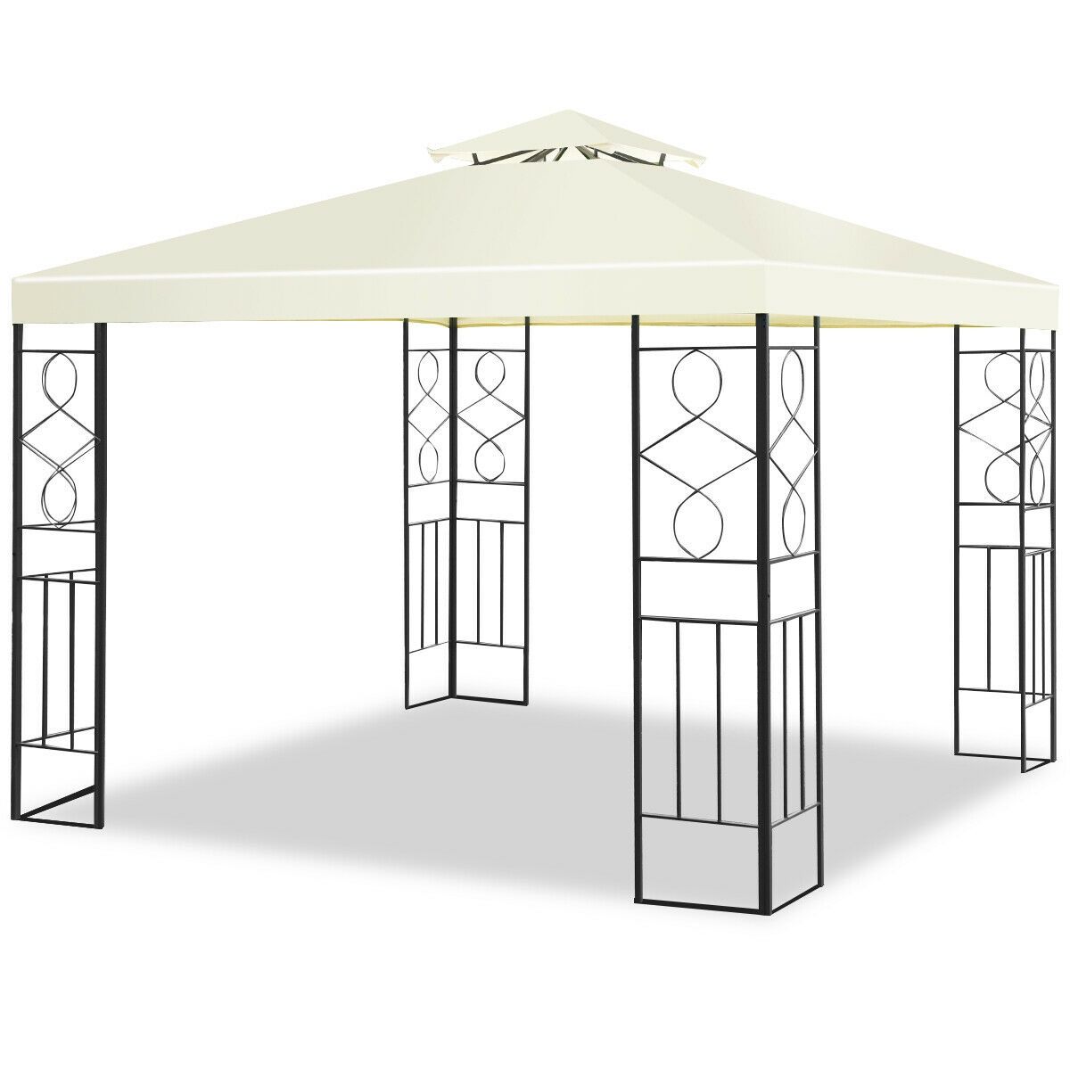 10'x10' Outdoor Patio Gazebo Canopy Tent With Steel Frame Shelter