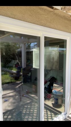 Slider Glass Door 83 3/4 X 83 3/4 Vinyl Brand New