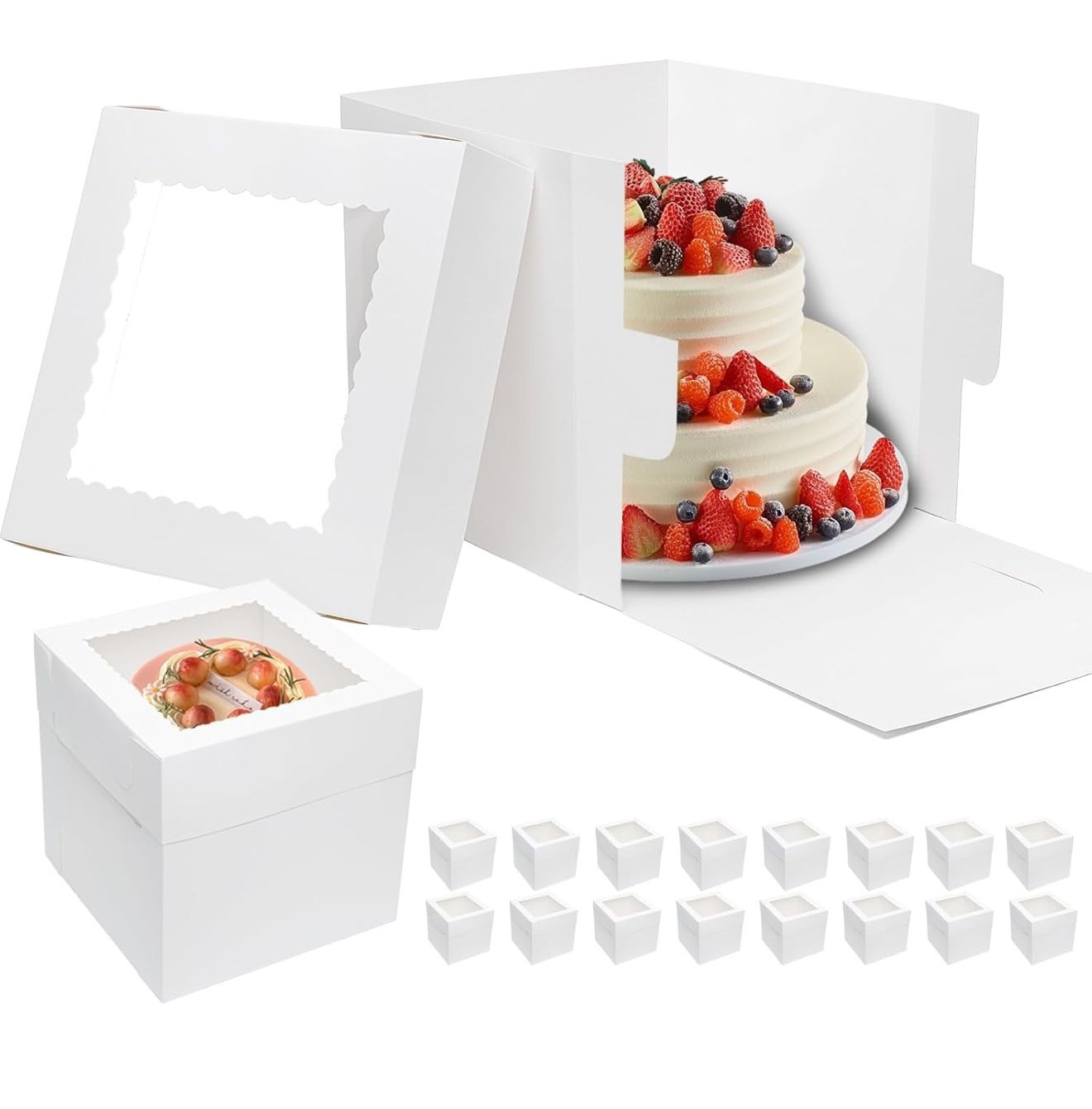 10pcs Tall Cake Boxes 10x10x10 Bakery Boxes