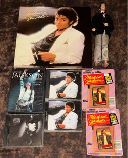 Michael Jackson Collection Vinyl Record CD and DVD plus Photo Cards