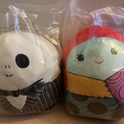 Jack and Sally Squishmallows  Pillows LARGE 20” BRAND NEW