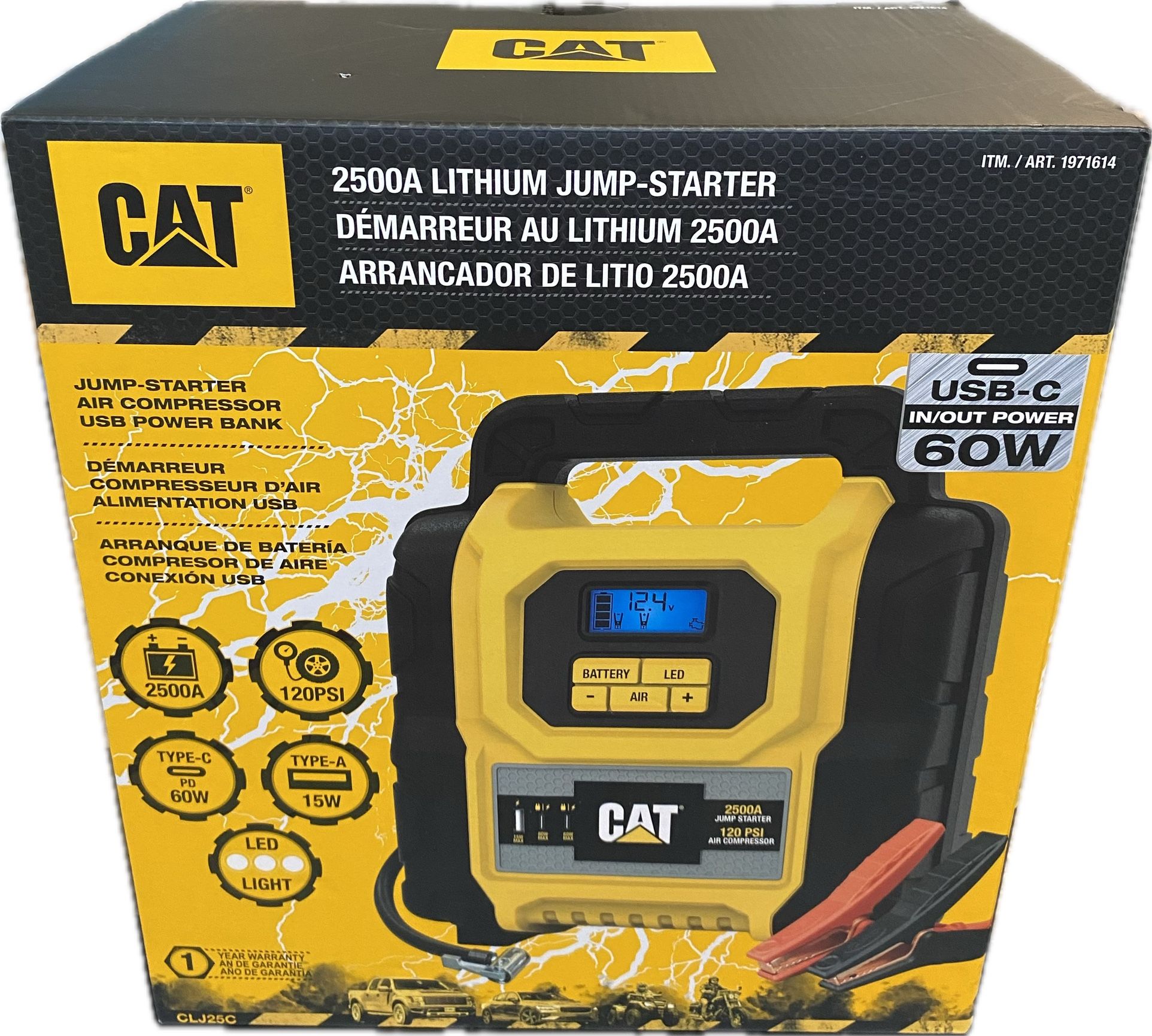 CAT 2500A 4-in-1 Lithium Power Station – Jump Starter Air Compressor Power Bank