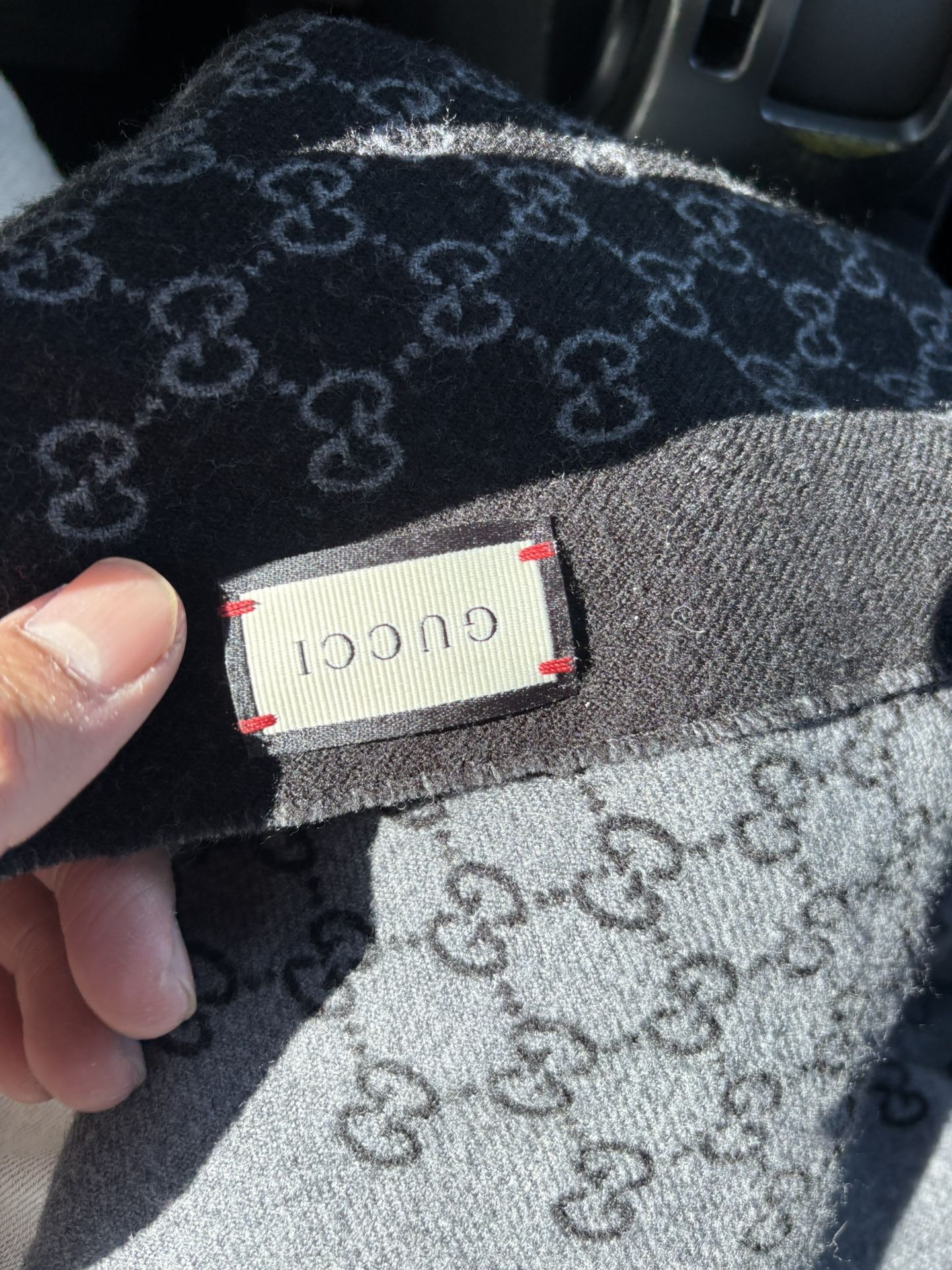 Black/grey Gucci Scarf