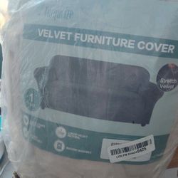 Velvet Couch Cover, Cream