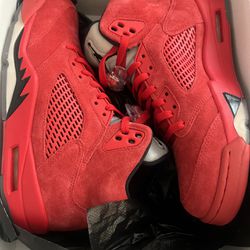 Air Jordan Retro 5s Red Suede 