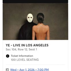 Kanye West in LA Ticket