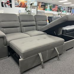 Micro Fiber Sleeper Sofa W/Storage Chaise !! LIQUIDATION SALE !! 