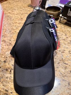 3 new NU FIT red mesh-style fitted baseball caps one size-$15 each