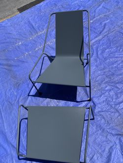 Outdoor posture chair and ottoman set-Grey Brand New!!