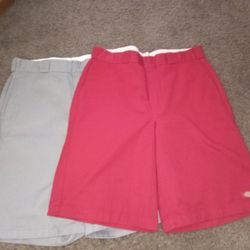 2 Pairs Dickies Shorts Size 36