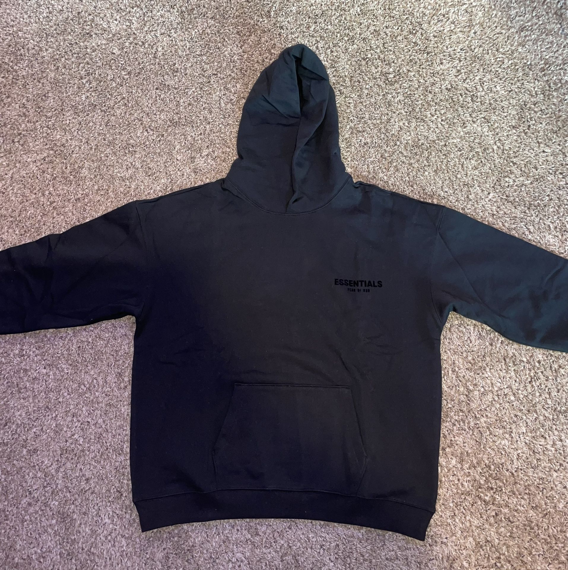 Black Essentials Hoodie Size Medium and Large