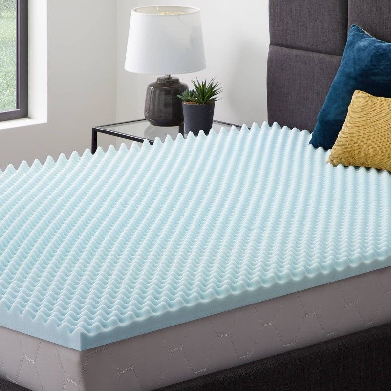 2" Convoluted Cool Gel Memory Foam Mattress Topper