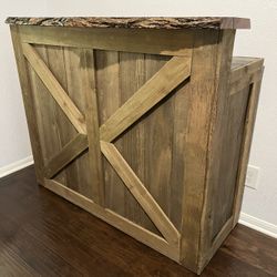 Rolling Bar with Live Edge top 