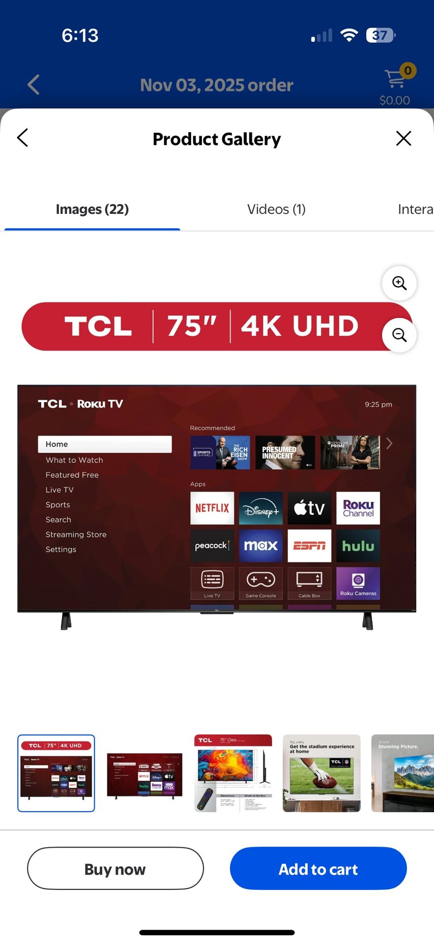 Brand new 75-inch 4K Ultra HD TV 