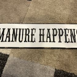 Large Metal Humor Wall Sign Indoor Country Style 24x6"