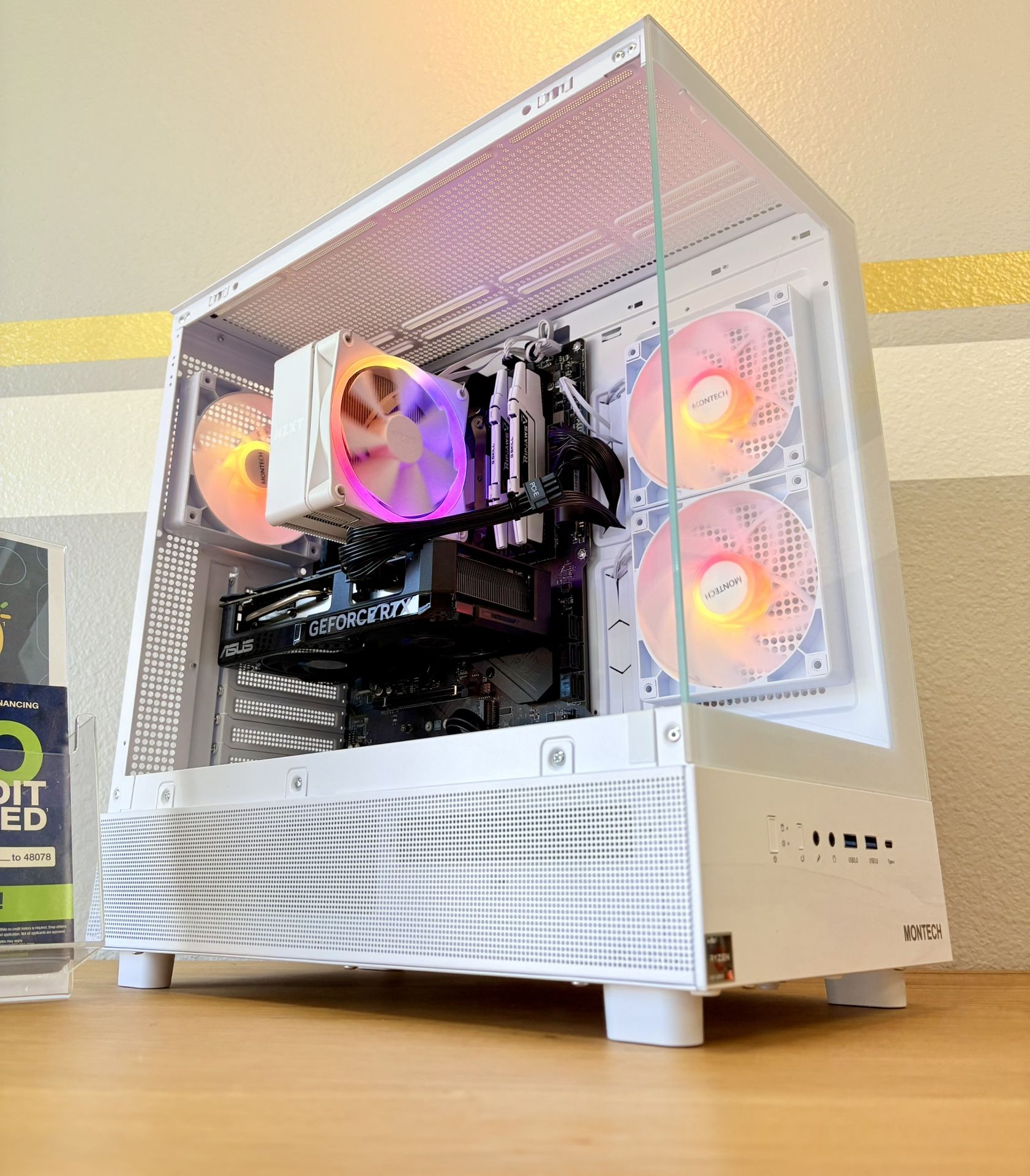Gaming PC $0Down✅AREA 51 Custom Built Full White