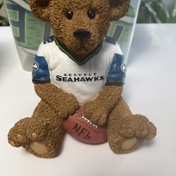 Seahawks NFL Football Team 7" Tall Resin Teddy Bear Bank