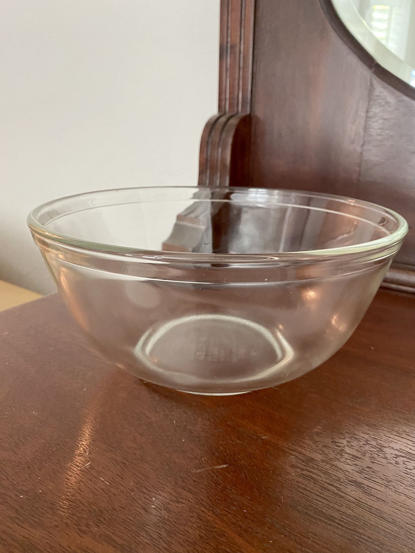 Vintage Pyrex 7403 10 Cup Clear Mixing Bowl With Ribbed Top